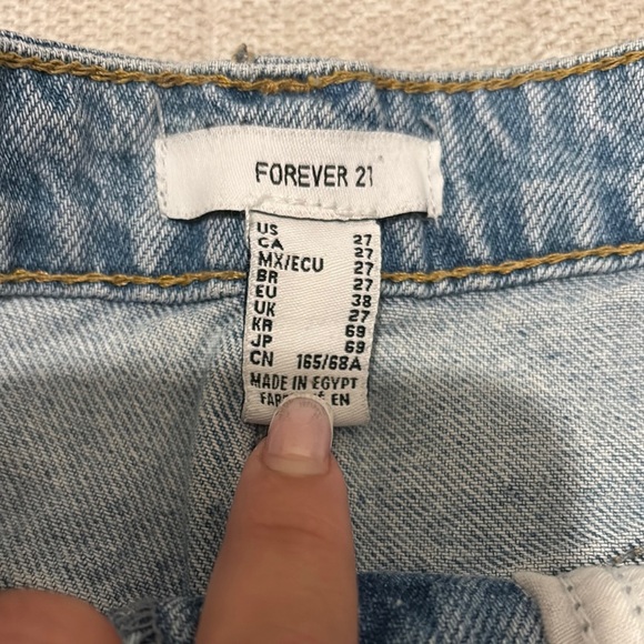 Forever 21 Denim Distressed Women Shorts - Picture 2 of 8